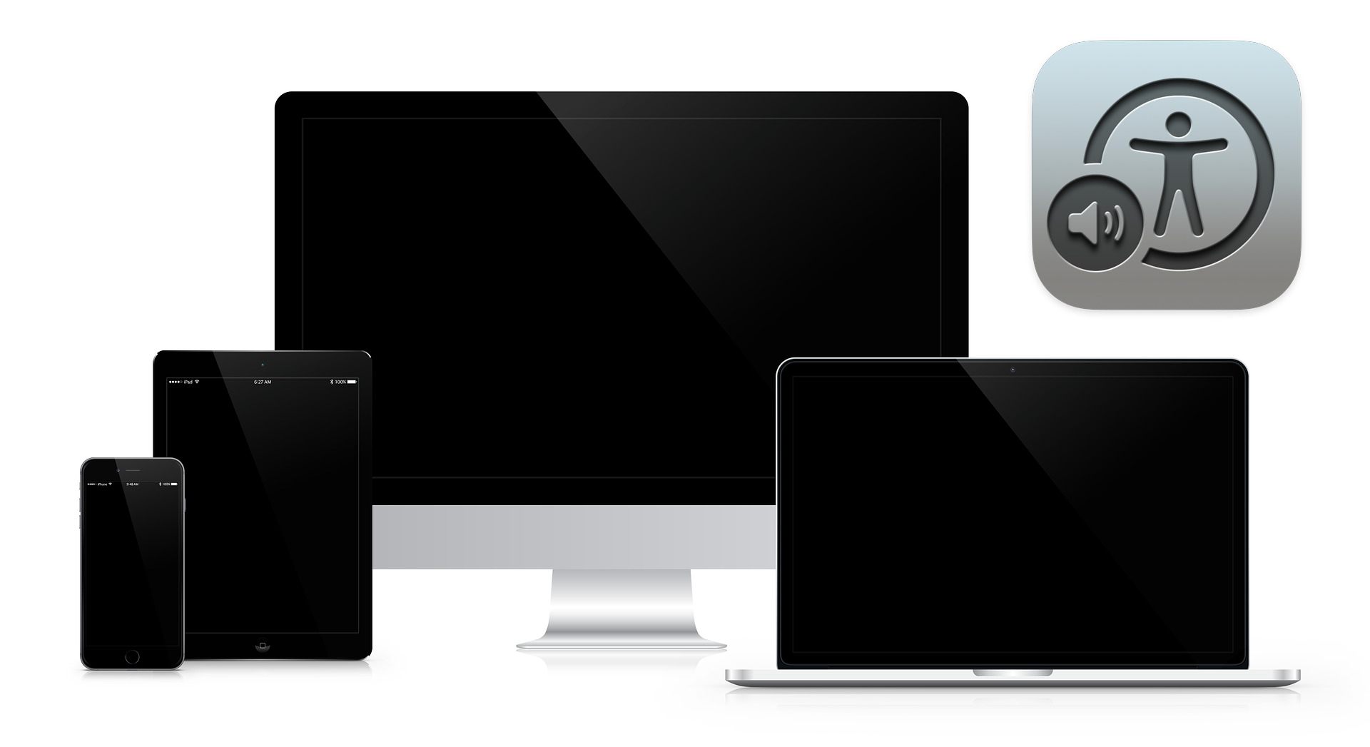 4 devices: mobile phone, tablet, laptop, and desktop computer