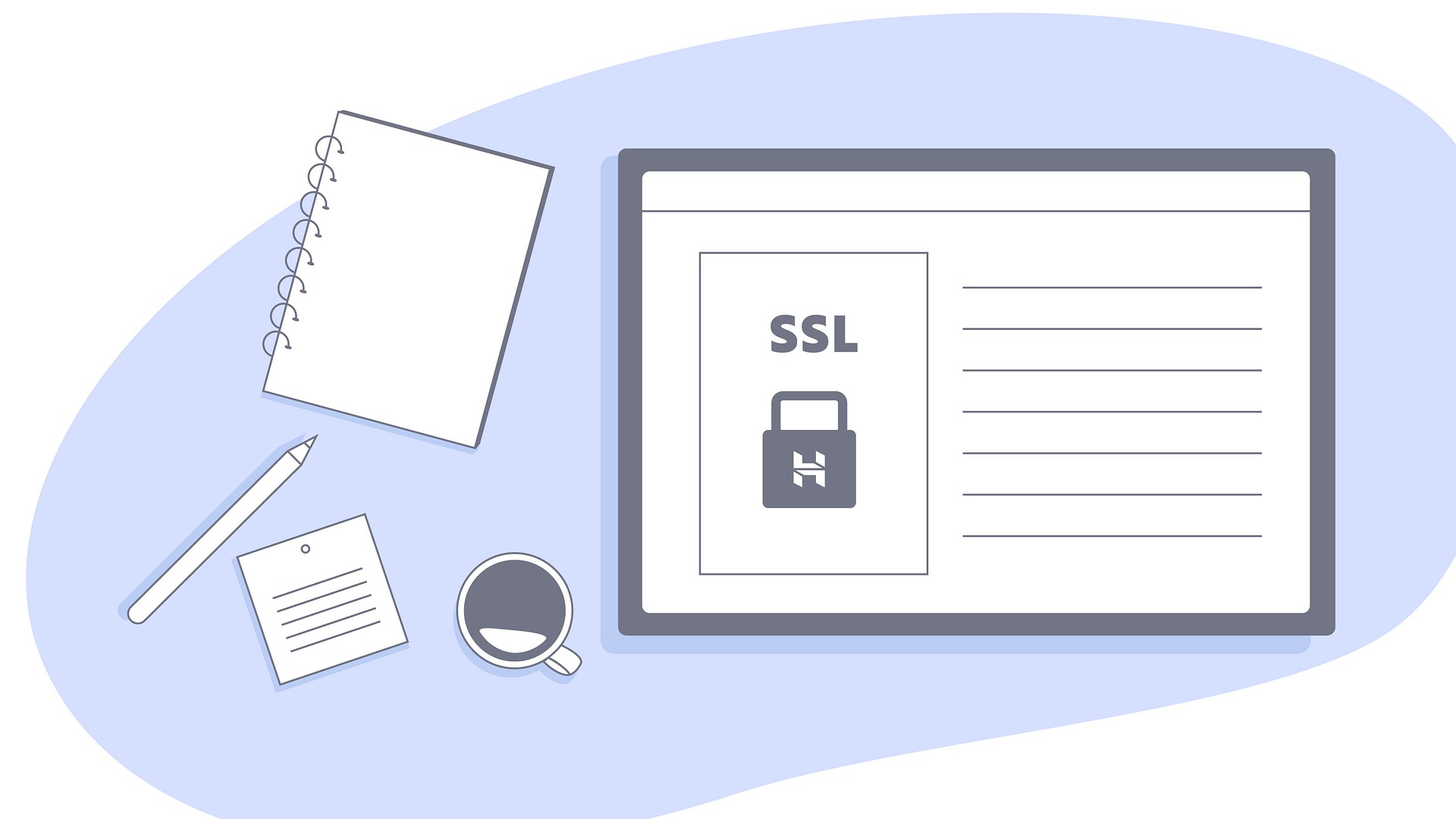 The ssl icon on the paper