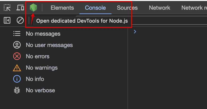 Chrome developer tools with Node.JS inspection option